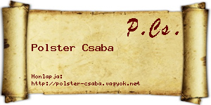 Polster Csaba névjegykártya